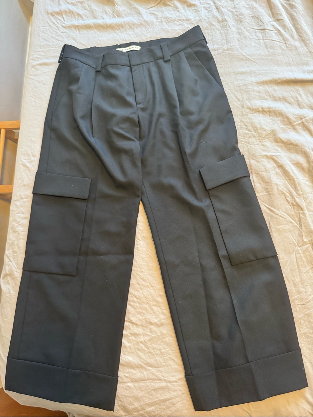 Vintage Balenciaga women’s Black Wide-Leg Cargo